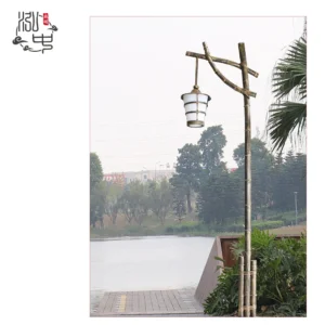 Bamboo Style LED Garden Path Light - Waterproof Aluminum Outdoor Lantern