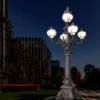 European Vintage 5-Head LED Garden Post Light - Waterproof die-cast Aluminum Outdoor Lamp
