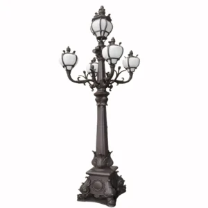 European Vintage 5-Head LED Garden Post Light - Waterproof die-cast Aluminum Outdoor Lamp
