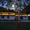 Antique Copper Bamboo LED Garden Light - Waterproof Oriental Path Lantern