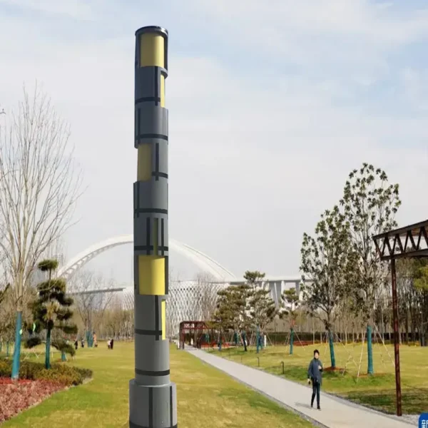 3.5M Modern Artistic Column LED Light - Waterproof Aluminum Outdoor Landscape Lamp