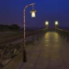 Antique Copper Bamboo LED Garden Light - Waterproof Oriental Path Lantern