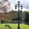 3M European Vintage 3-Head LED Garden Post Light - Waterproof Aluminum Outdoor Lamp