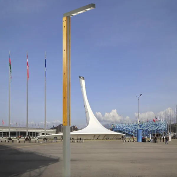 Modern Wood-Grain Aluminum LED Street Light
