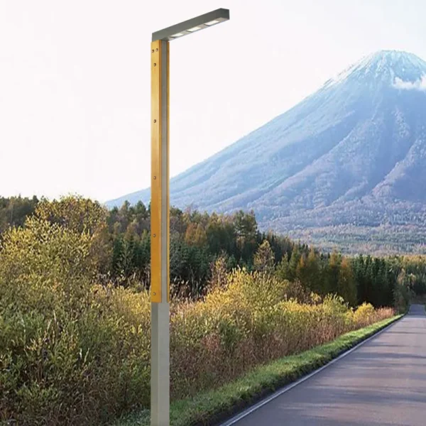 Modern Wood-Grain Aluminum LED Street Light