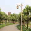 Golden Bamboo-Style LED Garden Path Light - Waterproof Aluminum Outdoor Lantern