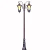 European Vintage Double-Head LED Garden Post Light - Waterproof Aluminum Outdoor Lamp