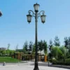 3M European Vintage 3-Head LED Garden Post Light - Waterproof Aluminum Outdoor Lamp