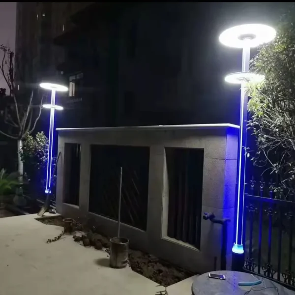 Modern Double Disc LED Garden Light - Waterproof Aluminum Outdoor Landscape Lamp
