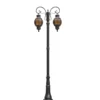 European Vintage Double-Head LED Garden Post Light - Waterproof Aluminum Outdoor Lamp