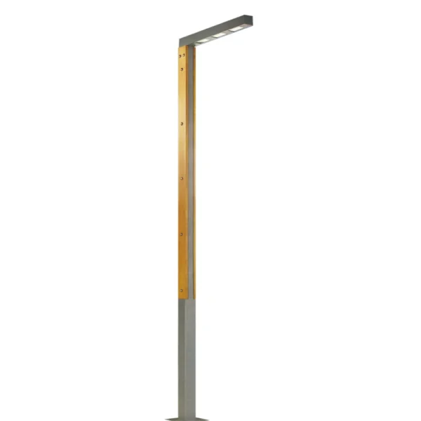 Modern Wood-Grain Aluminum LED Street Light