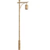 Golden Bamboo-Style LED Garden Path Light - Waterproof Aluminum Outdoor Lantern
