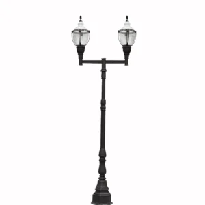 European Vintage Double-Head LED Garden Post Light - Waterproof Aluminum Outdoor Lamp