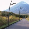 Modern Curved LED Street Light – Minimalist Waterproof Outdoor Lamp