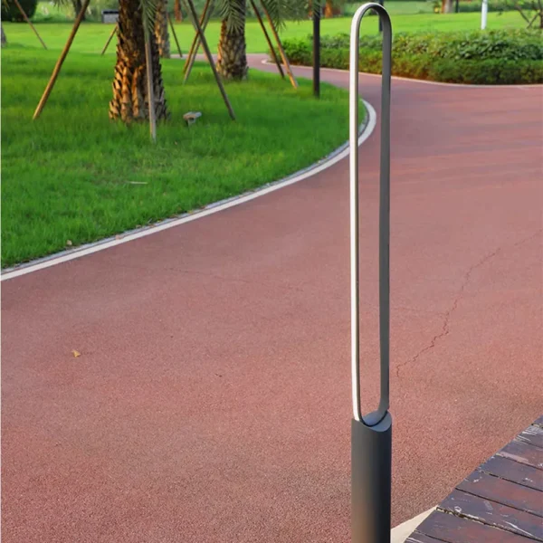 Modern Curved LED Garden Path Light - Waterproof Aluminum Outdoor Lamp