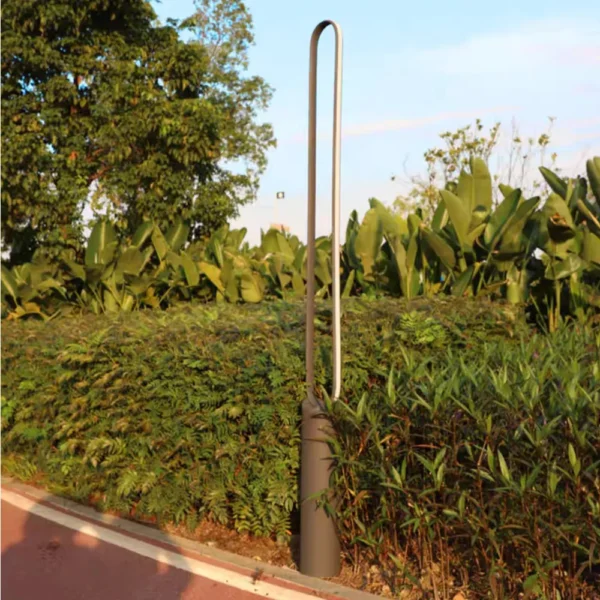 Modern Curved LED Garden Path Light - Waterproof Aluminum Outdoor Lamp