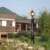 Chinese Traditional Dragon Carved LED Post Light - Waterproof Aluminum Outdoor Lamp