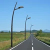 Modern Curved LED Street Light – Minimalist Waterproof Outdoor Lamp