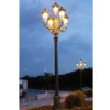 Antique European Vintage 5-Head LED Garden Post Light - Waterproof Aluminum Lamp