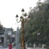 Antique European Vintage 5-Head LED Garden Post Light - Waterproof Aluminum Lamp