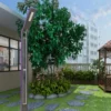 Modern Smart Solar LED Garden Light - Waterproof Aluminum Outdoor Lamp