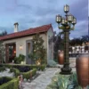 Imperial European Vintage 5-Head LED Garden Post Light - Black & Gold Waterproof Aluminum Lamp