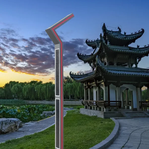 Futuristic Smart integration Solar LED Street Light - Waterproof Aluminum Outdoor Lamp