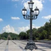 Royal European Vintage 5-Head LED Garden Post Light - Waterproof Aluminum Outdoor Lamp