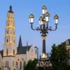 Royal European Vintage 5-Head LED Garden Post Light - Black & Gold Waterproof Aluminum Lamp