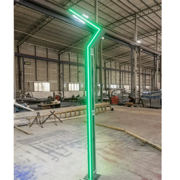 Futuristic Smart integration Solar LED Street Light - Waterproof Aluminum Outdoor Lamp
