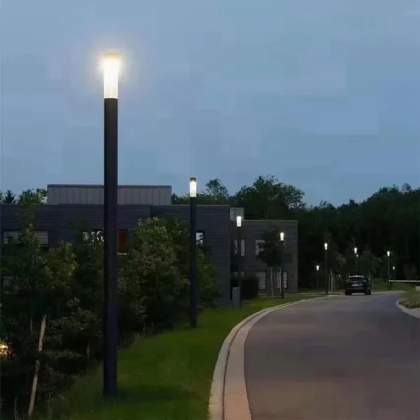 Modern Minimalist LED Garden Post Light - Waterproof Aluminum Outdoor Lamp