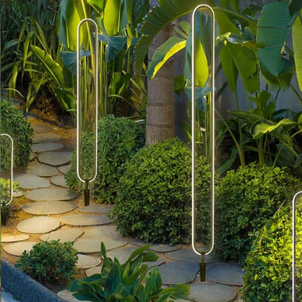 Modern Curved LED Garden Path Light - Waterproof Aluminum Outdoor Lamp