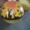 Hand-Painted LED Globe Landscape Light - Waterproof Outdoor Art Lamp