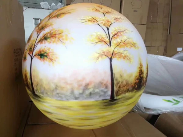 Hand-Painted LED Globe Landscape Light - Waterproof Outdoor Art Lamp
