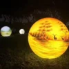 Hand-Painted LED Globe Landscape Light - Waterproof Outdoor Art Lamp