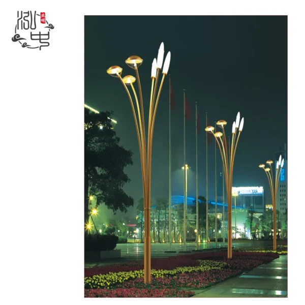Modern Dandelion & Calla Lily LED Sculpture Light - Waterproof Outdoor Art Lamp