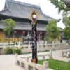 Chinese Traditional Dragon Carved LED Post Light - Waterproof Aluminum Outdoor Lamp