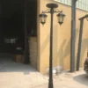 European Vintage Double-Head LED Garden Post Light - Waterproof Aluminum Outdoor Lamp