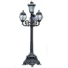 Royal European Vintage 5-Head LED Garden Post Light - Waterproof Aluminum Outdoor Lamp