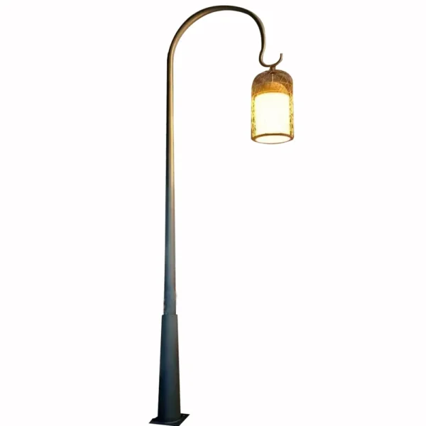 Rustic Curved LED Garden Post Light - Waterproof Aluminum Outdoor Lamp