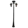 European Vintage Double-Head LED Garden Post Light - Waterproof Aluminum Outdoor Lamp